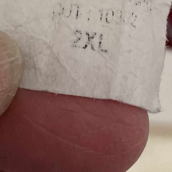 ODDY Size 2XL gray and red striped tunic.  Horizontal and vertical stripes - Picture 3 of 7